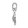 Rhodium Over 14k White Gold Diamond Fancy Heart Pendant