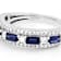 Polished Lab-Created Sapphire And Lab-Grown Diamond Band Ring In
Sterling Silver