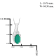 Green Emerald with White Diamond Accent Rhodium Over Sterling Silver
Pendant with Chain 0.30ctw