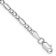 Rhodium Over 14k White Gold 2.5mm Figaro Link 18 Inch Chain