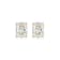 Emerald Cut Moissanite 14k Yellow Gold Over Silver Stud Earrings 3.50ctw DEW