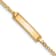 14k Yellow Gold Curb Link Baby/Child ID Bracelet