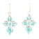 Barse Jewelry Blue Composite Turquoise Cross Sterling Silver Dangle Earrings