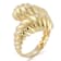 Bellissima Gold 14K Yellow Gold Ridged Bypass Ring