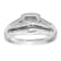 Rhodium Over 14K White Gold Diamond Cluster Engagement Ring 0.50ctw