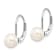 Rhodium Over 14K White Gold 7-8mm Round Freshwater Cultured Pearl
Leverback Earrings