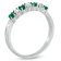 0.37ctw Emerald and Diamond Band Ring in 14k White Gold