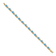 14k Yellow Gold Floral Diamond and Blue Topaz Bracelet