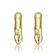 Dripping Hoop Earrings In 14K Gold Over Brass