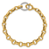 14K Yellow Gold with White Rhodium Diamond 7.5-inch Bracelet 0.35ctw