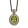 Sterling Silver Antiqued with 14K Accent Peridot Necklace