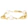 Cultured Freshwater Pearl Station Bracelet In 18K Gold Over Bronze 9mm