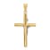 14K Yellow and White Gold Polished Jesus Crucifix Pendant