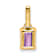 10k Yellow Gold 1 ctw Amethyst and Accent Diamond Pendant