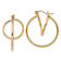 14k Yellow Gold 15/16" Fashion Circle Hoop Earrings