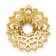 Rhodium Over 14k Yellow Gold Diamond Sahasrara/Crown Chakra Chain Slide Pendant