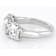 Lab-Grown Diamond Three-Stone Ring In 14K White Gold 5.00ctw
