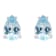 6x4mm Pear Shape Aquamarine 14k White Gold Stud Earrings