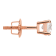 White Cubic Zirconia 14k Rose Gold Studs With Velvet Gift Box 0.50ctw