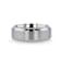 SHIRE Titanium Brushed Center Men’s Flat Wedding Ring with Polished
Beveled Edges 8mm