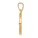 14K Yellow Gold Polished and Satin St Gerard Medal Hollow Pendant