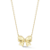 Rachel Zoe CZ Puffed Bow Pendant Necklace in 14K Gold Over Sterling Silver