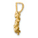 14k Yellow Gold 3D Satin and Diamond-Cut Angel Charm
