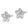 Rhodium Over 14k White Gold Diamond Flower Stud Earrings