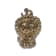 Gold Tone Pink and Clear Crystal Lion Key Chain