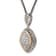 Sterling Silver Antiqued with 14K Accent Diamond 18-inch Necklace