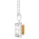 8x6mm Emerald Cut Citrine and White Topaz Accent Rhodium Over Sterling
Silver Halo Pendant w/Chain