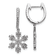 14K White Gold Diamond Snowflake Earrings