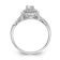 Rhodium Over 14K White Gold Lab Grown Diamond Double Halo Engagement
Ring 0.74ctw