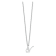 Rhodium Over Sterling Silver Letter V Initial Necklace