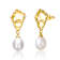 Freshwater Pearl Nugget Drop Earrings In 14K Gold Over Sterling Silver