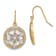 14K Two-tone Gold Filigree Medallion Dangle Earrings