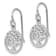 Rhodium Over Sterling Silver Tree Dangle Earrings