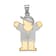 14k Yellow Gold and 14k White Gold Satin Boy with Cap on Right Diamond Pendant