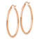 14k Rose Gold Polished 1 3/8" Tube Hoop Earrings