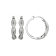 White Cubic Zirconia Rhodium Over Sterling Silver Hoop Earrings 1.81ctw