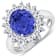 4.22ctw Violet Tanzanite and Diamond 14K White Gold Halo Ring