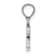 Rhodium Over 14k White Gold Polished Block Letter B Initial Pendant