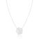 Mother of Pearl and Cubic Zirconia Rhodium Over Sterling Silver Necklace