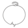 Rhodium Over 14k White Gold Diamond Sideways Letter I Bracelet
