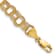 14k Yellow Gold 7mm Solid Triple Link Charm Bracelet