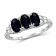 Black Sapphire Rhodium Over Sterling Silver Ring 1.65ctw