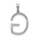 Rhodium Over 14K White Gold Diamond Letter G Initial Pendant