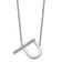 Rhodium Over 14k White Gold Sideways Diamond Initial P Pendant Cable
Link 18 Inch Necklace