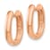 14K Rose Gold 7/16" Oval Hinged Hoop Earrings