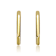 Geometric C-Hoop Earrings In 14K Gold Over Brass